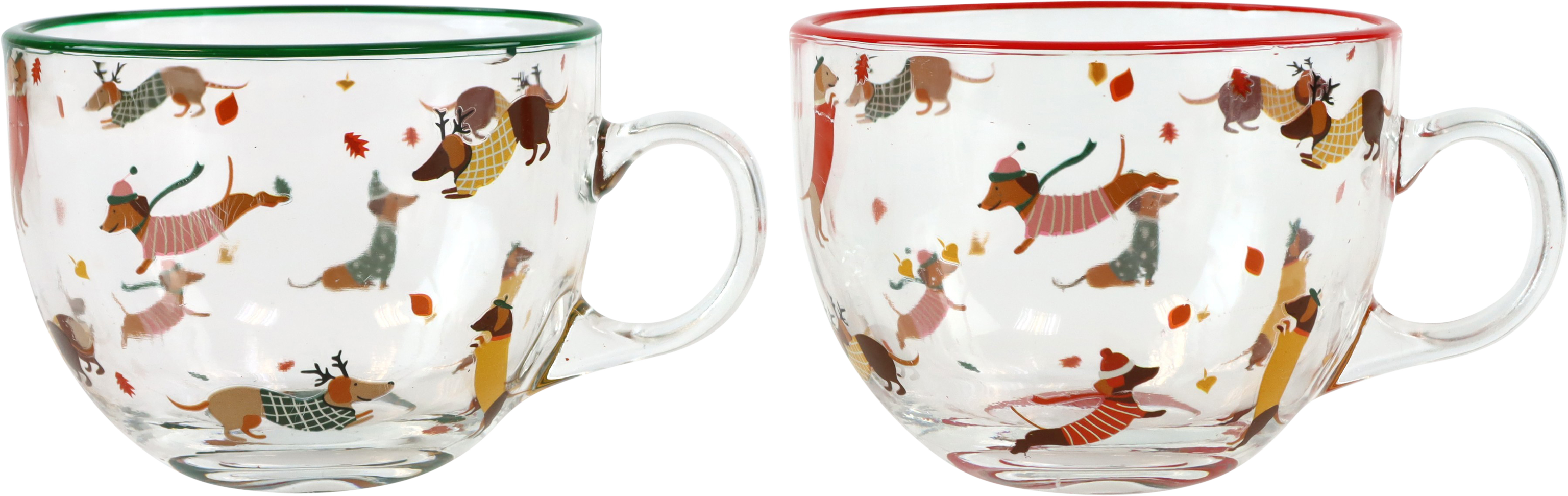 9219 TASSES VERRE MERRY CHRISTMAS  2P