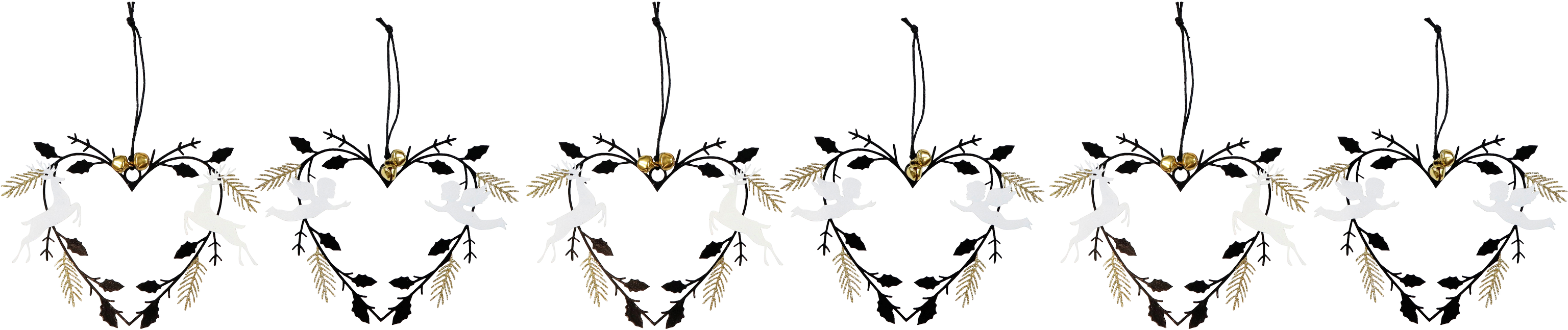 9285 PENDENTIFS EN MÉTAL  HERZEN  6P