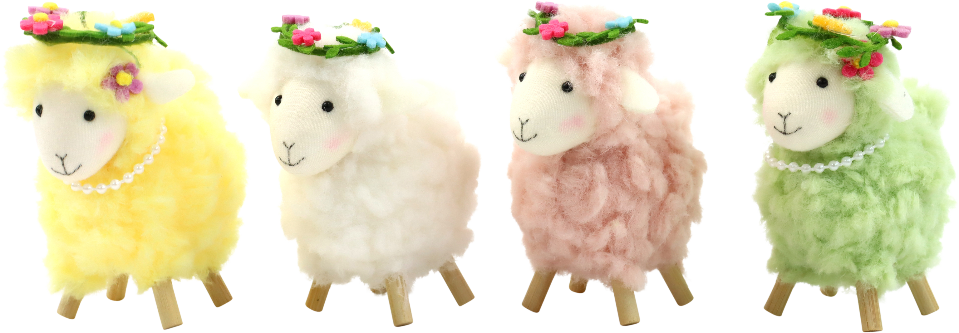 9472 MOUTONS FLEURS WOOLLY BLOOM  4P
