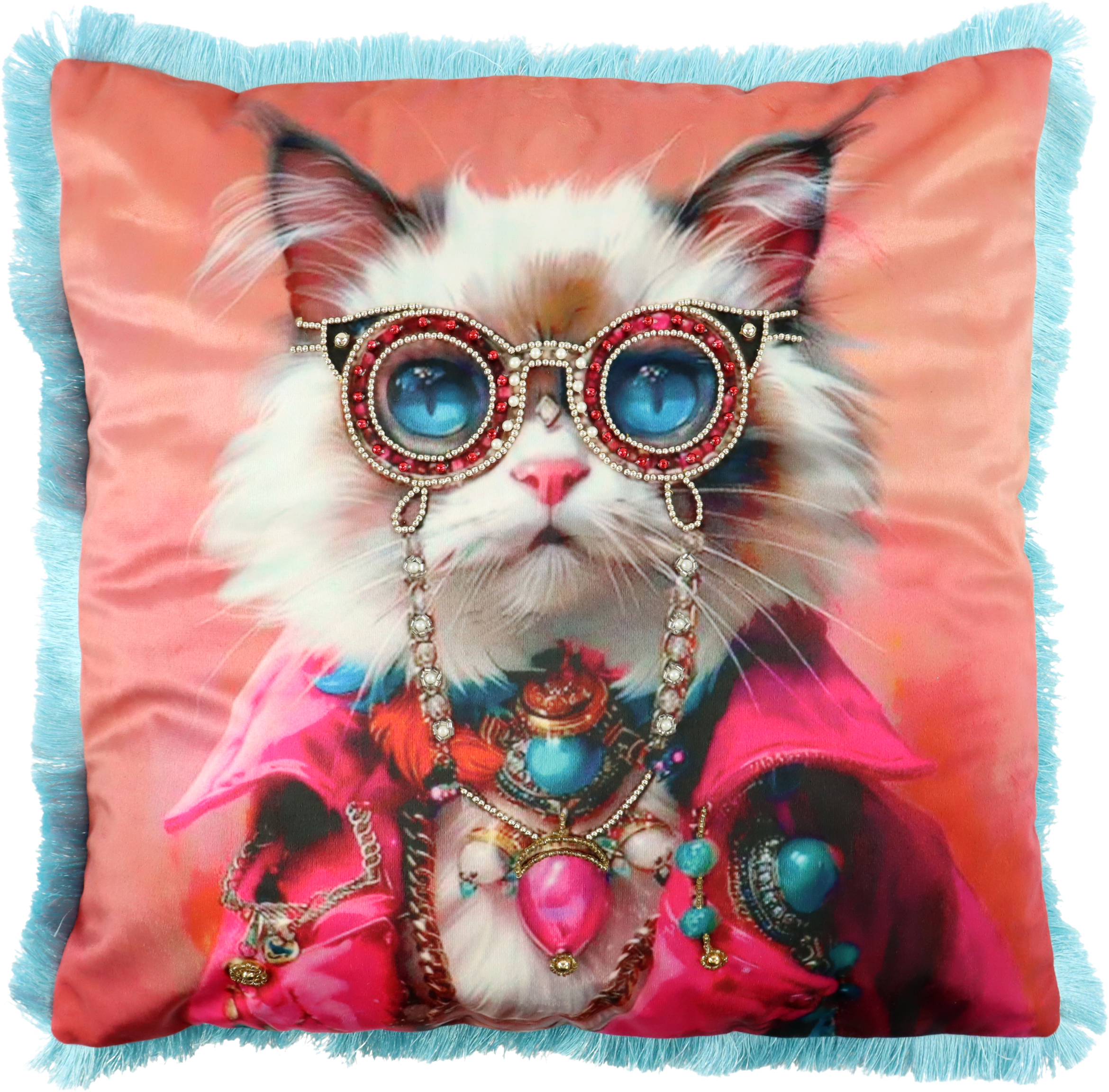 9591 KISSENHÜLLE CRAZY CAT 45X45