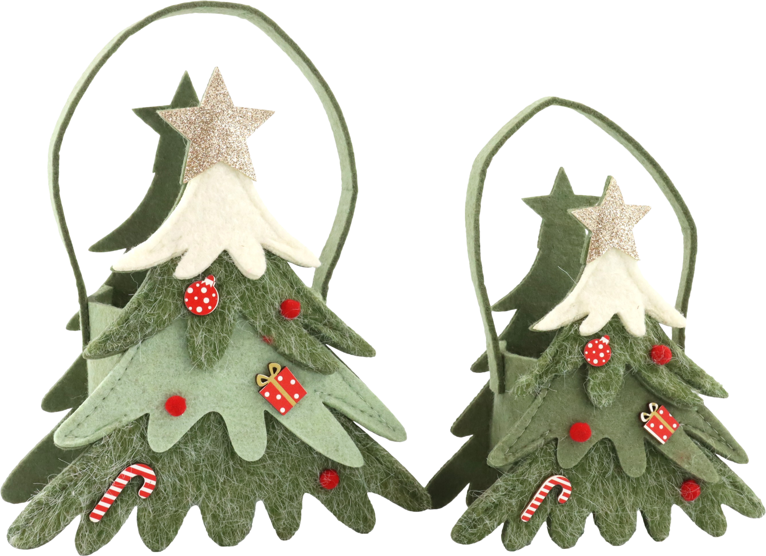 9652 FELTBAGS EVERGREEN TREES  S/2